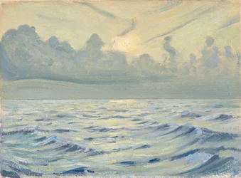 Mořská krajina, konec 19. století - polovina 20. století (olej na papíře)