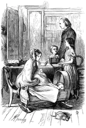 Scéna z Framley Parsonage od Anthony Trollope, 1860.