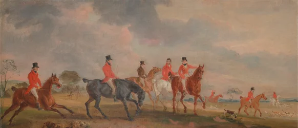 The Quorn Hunt: Náčrt umělce a jeho přátel se pohybují