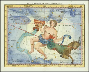 1776 - John Flamsteed - Le Capricorne, et Le Verseau (Kozoroh a Vodnář)