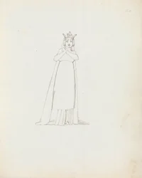 Mrs Siddons jako Constance, 1783 (pero, inkoust a mytí na papíře)