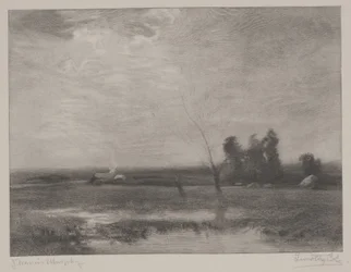 Lowlands Afternoon, tisk vytvořil Timothy Cole (1852-1931)