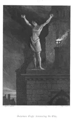 Scéna z Old St Pauls od Williama Harrisona Ainswortha, 1855