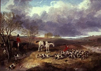 The Cambridgeshire Hunt: The Death (olej na plátně)