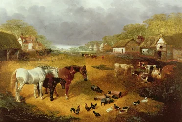 Hospodářský dvůr na jaře, 19. století