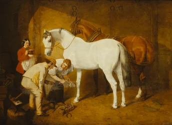 Shoeing the Favourite, 1865