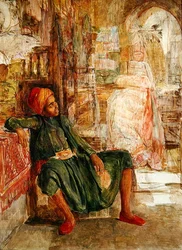 Abdul Hadi, Portrétní studie (olej na panelu)