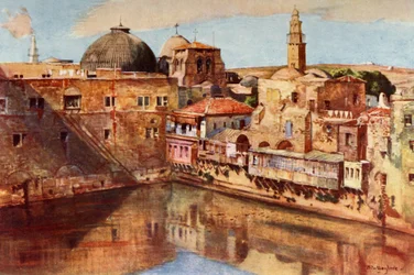 Jeruzalém.- The Pool of Chizkiah, 1902.