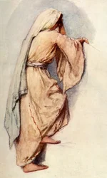 Studie pro sváteční šaty syrských žen, 1902.