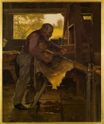 Příprava jelení kůže, 1904