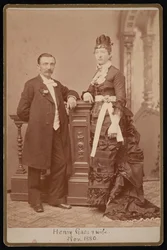 Portrét Henryho Gasse 1835-1884 a manželky Emmy Dibble, listopad 1880.