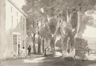 Trajekt, 1814 (wc na papíře)