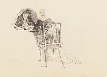 Muž a žena sedící u stolu, 1805