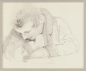 Muž píšící, 1825