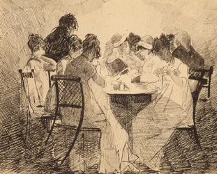 Party v Dublinu, 1809 (pero a inkoust na papíře)