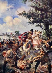 Bitva u Bouvines, 1214, ilustrace z 