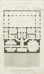 Stafford - Plán suterénu Příběh Shire Hall: rytina, nd [1794-1798] (tisk)