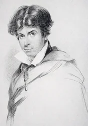 James Henry Leigh Hunt (1784-1859) ve věku 44 let, vyryl Henri Meyer (1844-99) z „The Life of Charles Lamb, Volume I“ od E. V. Lucase, vydáno 1905