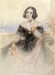 Dáma v černých šatech, 1847