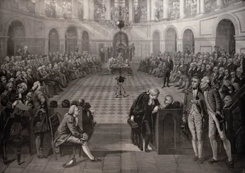 Irská sněmovna, AD 1790, College Green, Dublin, z "The Illustrated London News", 4. října 1886