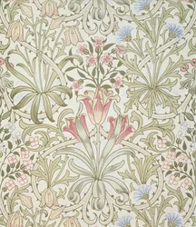 Perská tapeta, kterou navrhl John Henry Dearle (1860-1932) pro Morris and Company