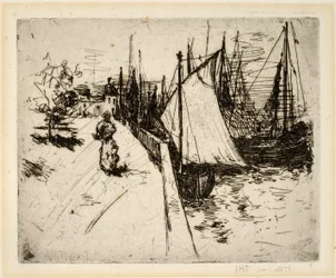 Žena na nábřeží, Honfleur