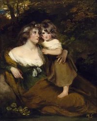 Hraběnka z Darnley a její dcera, lady Elizabeth Blighová, kolem roku 1795
