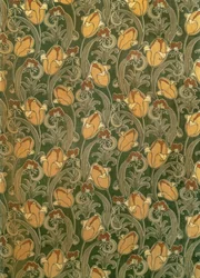 Tulipány, design pro The Silver Studio, kolem roku 1898 (tištěný samet)