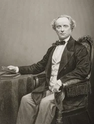Charles John Kean (1811-68), vyryl D. J. Pound podle fotografie, z knihy "The Drawing-Room of Eminent Personages, Volume 2", vydané v Londýně roku 1860.