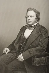 John Bright (1811-89) vyryl D.J. Libra z fotografie z 