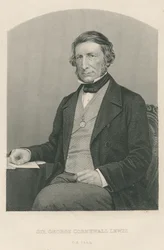 Sir George Cornewall Lewis, vyrytý D.J. Libra z fotografie z 