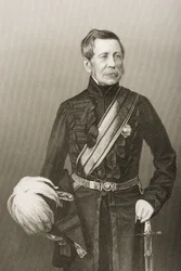 Sir John Fox Burgoyne (1782-1871) vyryl D.J. Libra z fotografie z 