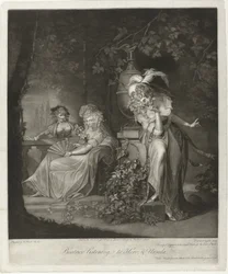 Hero a Ursula jsou zaslechnuti Beatrice Beatrice poslouchá Hero a Ursula (název na objektu)