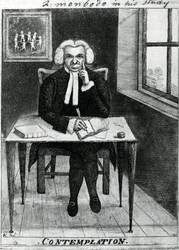 Kontemplace - Lord Monboddo ve své studii, 1784