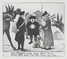 Nechte štěňata štěkat a osly hýkat, každý pes a kurva budou mít svůj den, 1784