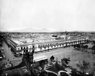 Panorama města Mexika, 1893.