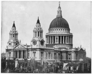 Katedrála St Pauls, Londýn, konec 19. století.