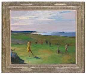 Golfové hřiště, North Berwick (olej na plátně)