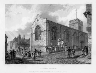 Kostel St Ebbes, Oxford, 1835.