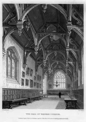 Hall of Wadham College, Oxfordská univerzita, 1836.
