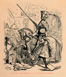 Vstup šampiona na korunovační hostinu, kolem roku 1860, kolem roku 1860