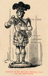 Portrét sira Williama Wallace, ze starého dřevěného bloku, c1860, c1860