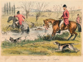 Kapitán Spurrier poražen Romfordem, 1865. Umělci: John Leech, Hablot Knight Browne.