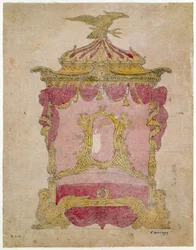 Design pro postel, cca 1755-60