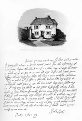 Část dopisu od Johna Locka siru Hansi Sloaneovi, konec 17. a začátek 18. století, 1840.