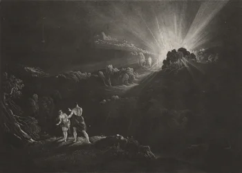Přístup archanděla Michaela, kolem roku 1827 (mezzotinta)