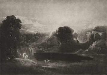 Ráj – Adam a Eva – ranní hymna, kolem roku 1827 (mezzotinta)