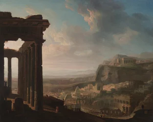 Ruiny starověkého města, kolem 1810-20