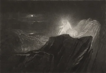 The Angels Guarding Paradise at Night, c.1827 (mezzotinta)