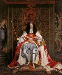 Karel II. Anglický v korunovačním rouchu